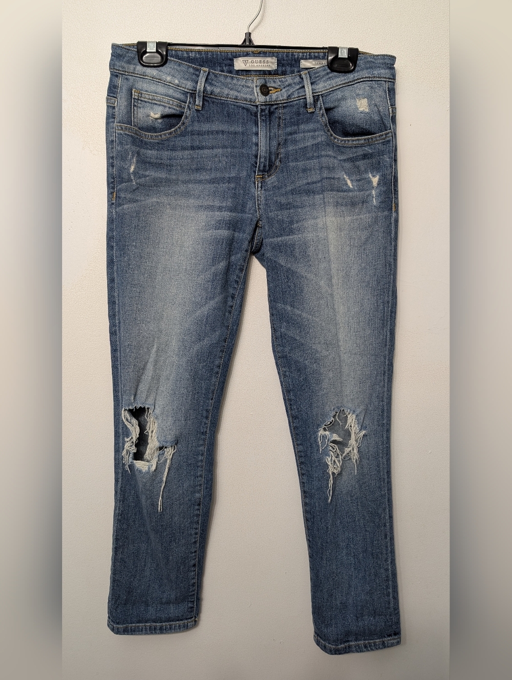 Guess Women's Distressed Blue Jeans